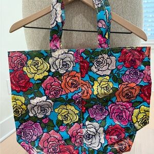 Consuela Floral Tote Bag | Colorful Coated Canvas | Made in Mexico